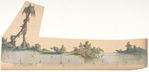 Ontwerp voor een Toneelset in de Opéra, Parijs, 1828-90 door Eugene Ciceri