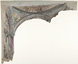 Ontwerp voor een decor in de Opéra, Parijs door Eugene Ciceri