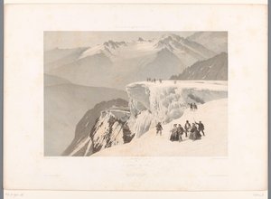 Wandelaars op de top van de Mont Buet (Gezichten in Zwitserland, Savoye en Tirol)