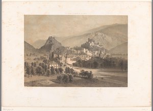 Zicht op Sion in het dal van de Rhône