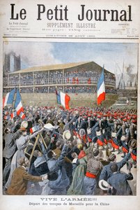 Franse troepen inschepen voor China, 1900 door Eugene Damblans