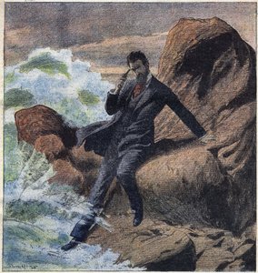 Illustratie van de roman "Het liefdesmasker" van Daniel Lesueur door Eugene Damblans