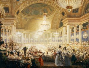 Feest van dames in de Tuilerieën in 1835