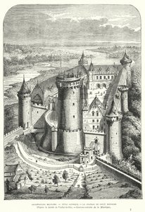 Chateau de Coucy, Picardië, Frankrijk, na de restauratie in de 19e eeuw door Eugene Viollet-le-Duc door Eugene Emmanuel after Viollet le Duc