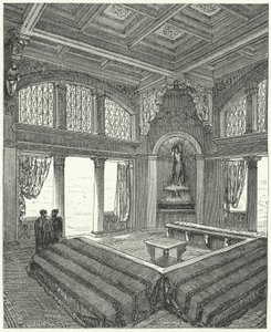 Triclinium, formele eetkamer in een Romeins gebouw door Eugene Emmanuel after Viollet le Duc