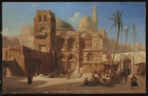 Het Heilig Graf in Jeruzalem door Eugene Flandin