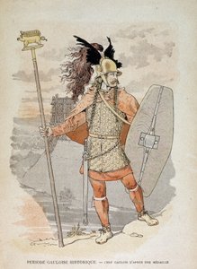 Gallische leider (naar een medaille): met een 
