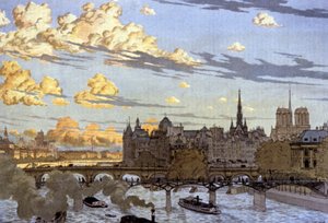 Het Île de la Cité gezien vanaf de Louvre-brug