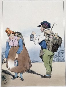 Lantaarn drager, rue Mouffetard - in "Souvenirs d