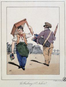 Le faubourg St Antoine: meubelreparateur en wandelende parapluverkoper - in 