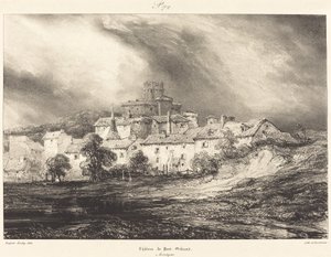 Kasteel van Pont-Gibaud door Eugene Isabey