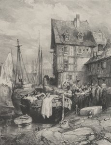 Interieur van een haven, 1833 door Eugene Isabey