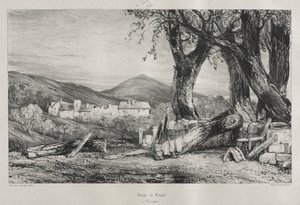 Schilderachtige en Romantische Reizen in Oud Frankrijk: Auvergne (deel II), Kloof van Royat, Plaat 79 door Eugene Isabey