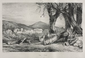 Schilderachtige en Romantische Reizen in Oud-Frankrijk: Auvergne deel II, Kloof van Royat, Plaat 79, 1830 door Eugene Isabey