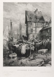 Zes Mariniers: Interieur van een Haven door Eugene Isabey
