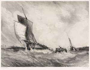 Zes Mariniers: Terugkeer naar de Haven, 1833 door Eugene Isabey