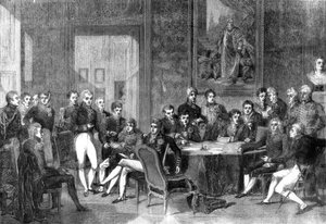 Het Congres van Wenen, 1856 door Eugene Isabey