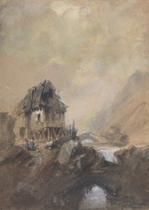 Dorp bij Dieppe, 1843 door Eugene Isabey