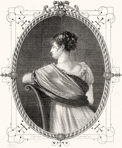 Portret van Madame Recamier, gegraveerd door Antoine Auguste Ernest Hebert door Eugene Joseph Viollat