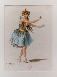 De Korrigane. Ballet van Charles-Marie Widor, kostuumontwerp. 1880, pen, aquarel en gouache op papier.