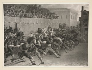 Le Départ pour la course door Eugene Leroux
