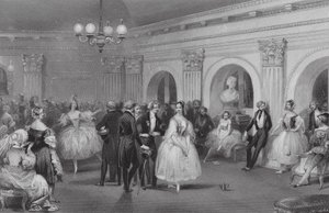 De Groene, Kamer van de Opera (gravure) door Eugene Louis (after) Lami