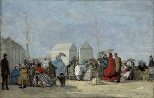 Strandscène in Trouville, 1864