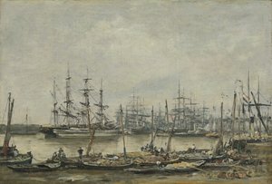 Bordeaux, de Kades, 1874 door Eugene Louis Boudin
