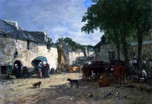 Veemarkt in Daoulas, Bretagne