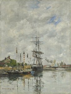 Deauville, het bootbassin, 1887