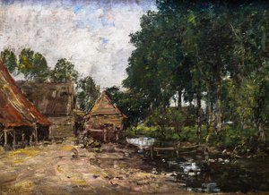 Boerderij door Eugene Louis Boudin