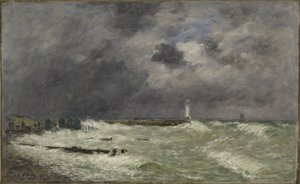 Storm voor Frascati, Le Havre door Eugene Louis Boudin