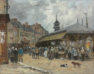 Markt in Trouville; Marche a Trouville, 1878