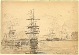 Schepen in de haven, ca. 1875