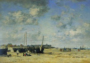 Het strand van Berck, 1878 door Eugene Louis Boudin