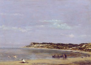 De Kust bij La Heve, 1856 door Eugene Louis Boudin