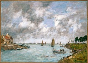 De Monding van de Rivier Somme, St. Valery-sur-Somme, 1891 door Eugene Louis Boudin