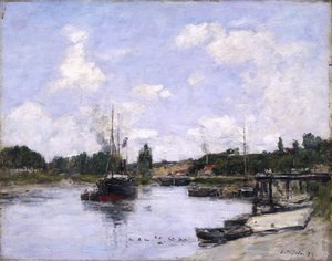 De Haven, Saint-Valery-sur-Somme door Eugene Louis Boudin