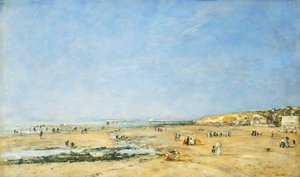 Trouville, Algemeen Zicht op het Strand, 1890 door Eugene Louis Boudin