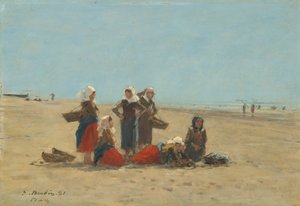 Vrouwen op het Strand bij Berck, 1881