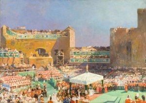 Investituur van de Prins van Wales in Caernarvon, 1912 door Eugene Louis Gillot