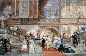 Bal in het Hotel de Ville, 1860 door Eugene Louis Lami