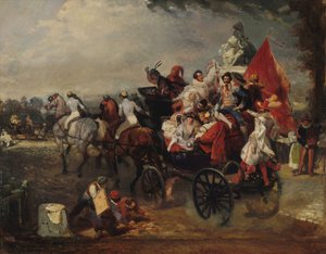 Carnavalscène, Place de la Concorde, 1834