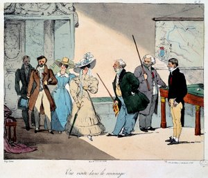 Leven op het kasteel: een bezoek aan de buurt door Eugene Louis Lami
