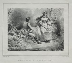 Schilderachtige Zichten van Schotland: Waverly en Miss Flora door Eugene Louis Lami