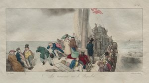 Souvenirs van Londen: Oversteken op de pakketboot door Eugene Louis Lami