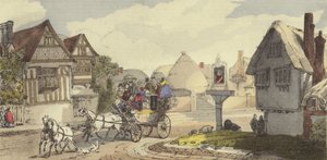 Landschap door Eugene Louis after Lami