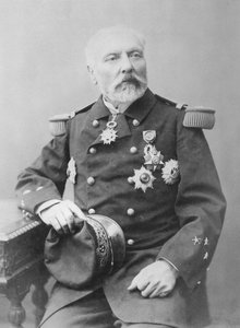 Portret van Hyacinthe Laurent Théophile Aube door Eugene Pirou