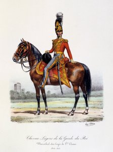 Chevau-Légers de la Garde du Roi, Maréchal-des-Logis de 1er Classe, 1814-15 door Eugene Titeux