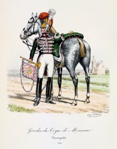 Gardes-du-Corps de Monsieur, Trompetter door Eugene Titeux